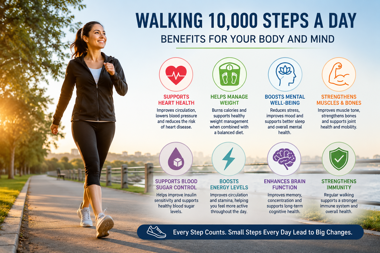 How Walking 10,000 Steps a Day Benefits Your Body: Science-Backed Health Advantages