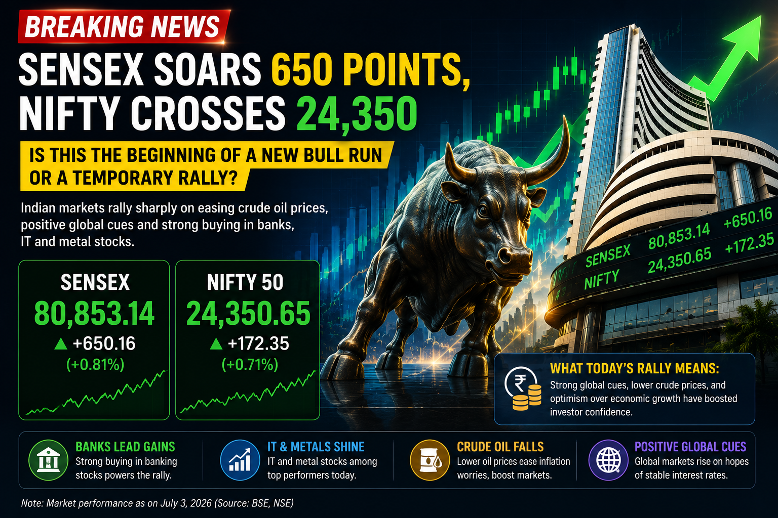 Breaking: Sensex Soars 650 Points—What’s Driving Today’s Rally?