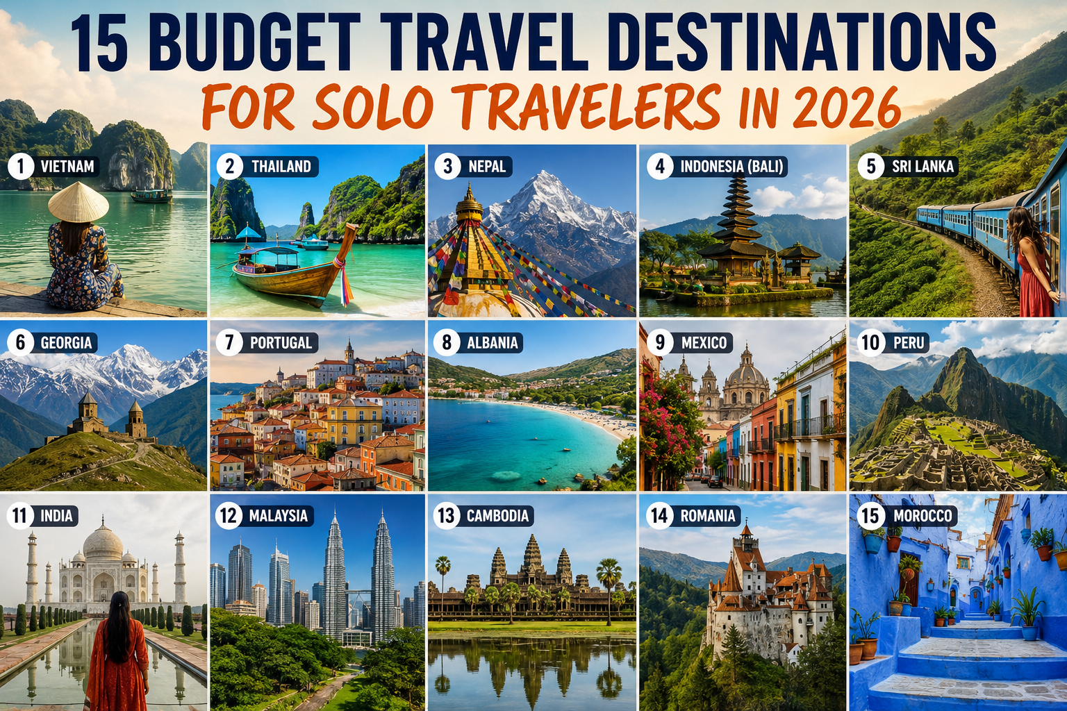 15 budget travel destinations for solo travelers in 2026:  Amazing Places You Can Explore Without Spending a Fortune