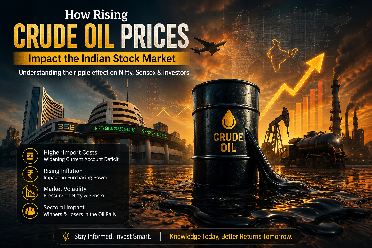 Crude Oil Rally Hits Dalal Street: Why IndiGo, HPCL, BPCL Shares Fell Up to 5%