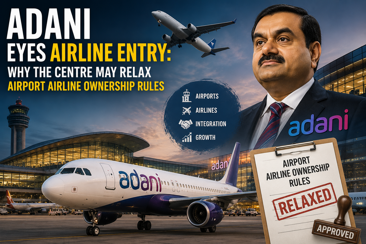 Adani Eyes Airline Entry: Why the Centre May Relax Airport Airline Ownership Rules