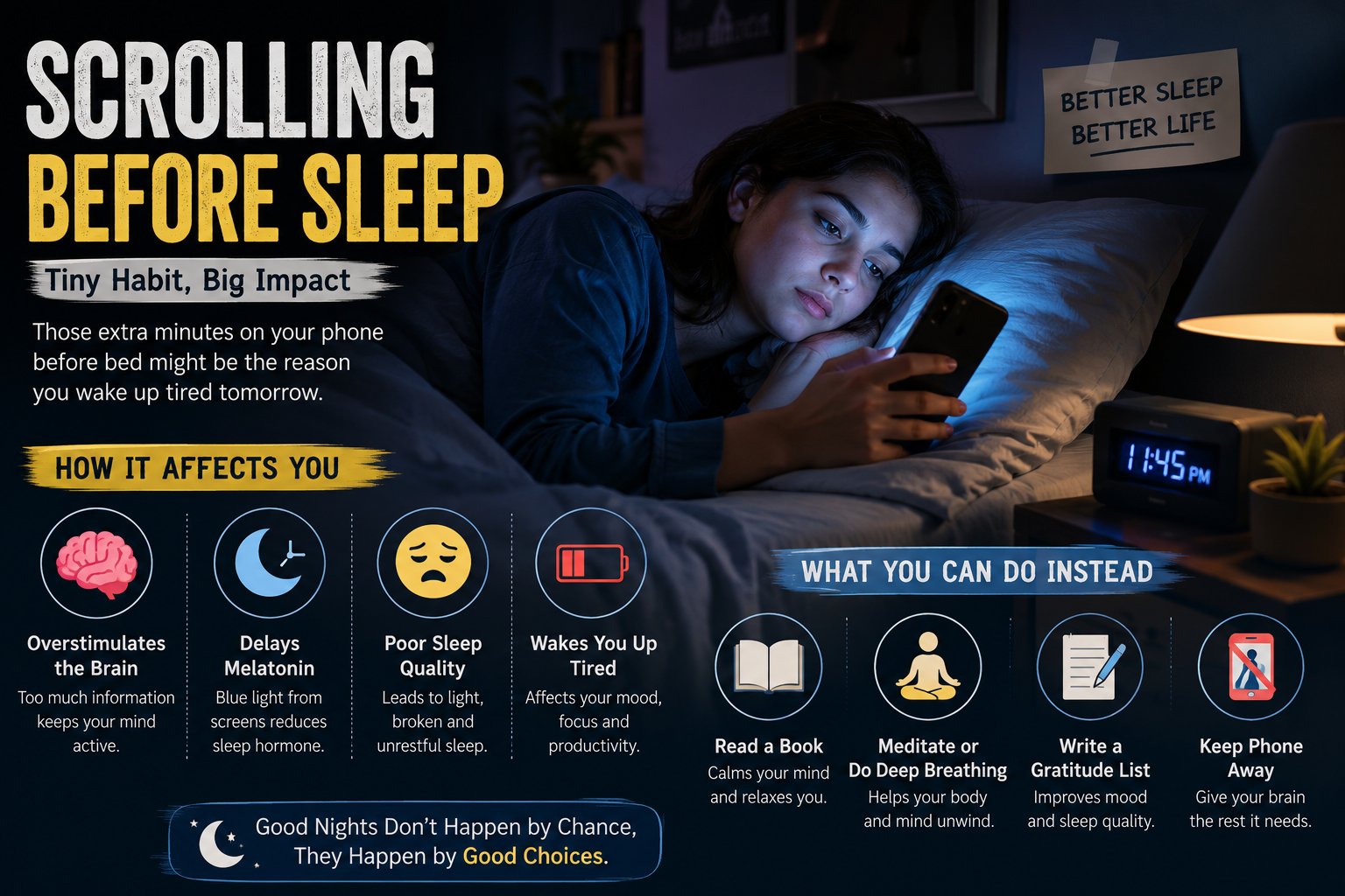 Scrolling Before Sleep: What It Really Does to Your Brain (And How to Break the Habit) Scrolling Before Sleep: What It Really Does to Your Brain (And How to Break the Habit)