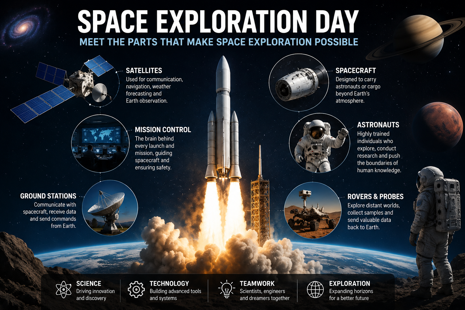 Space Exploration Day: Meet the Parts That Make Space Exploration Possible