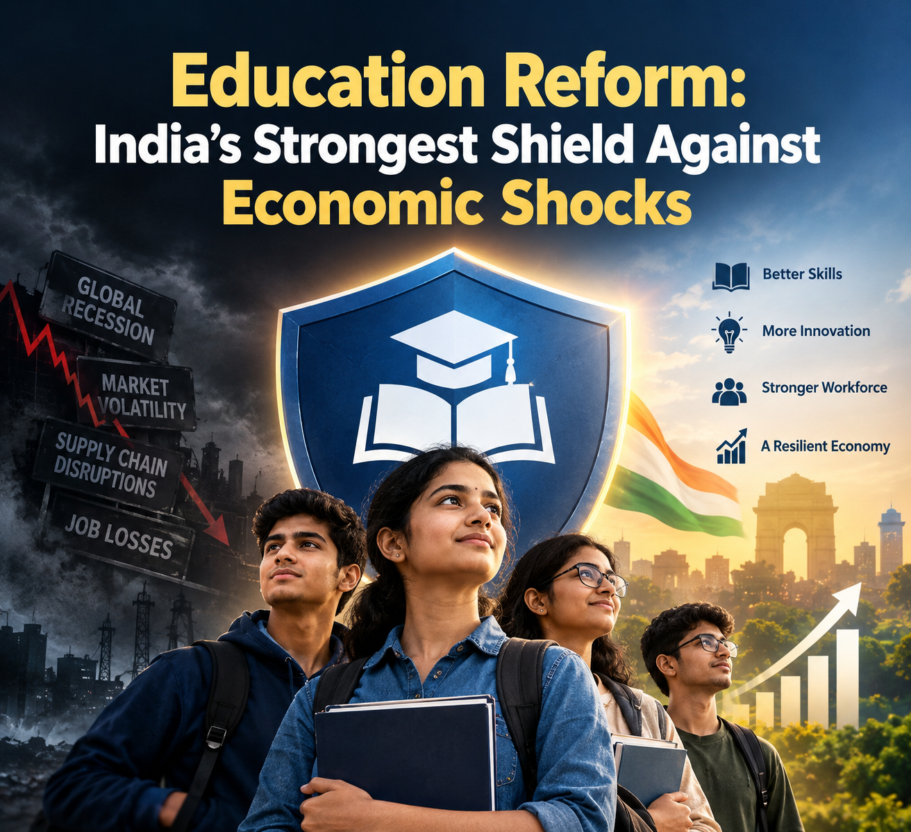 Education Reform: India’s Strongest Shield Against Economic Shocks