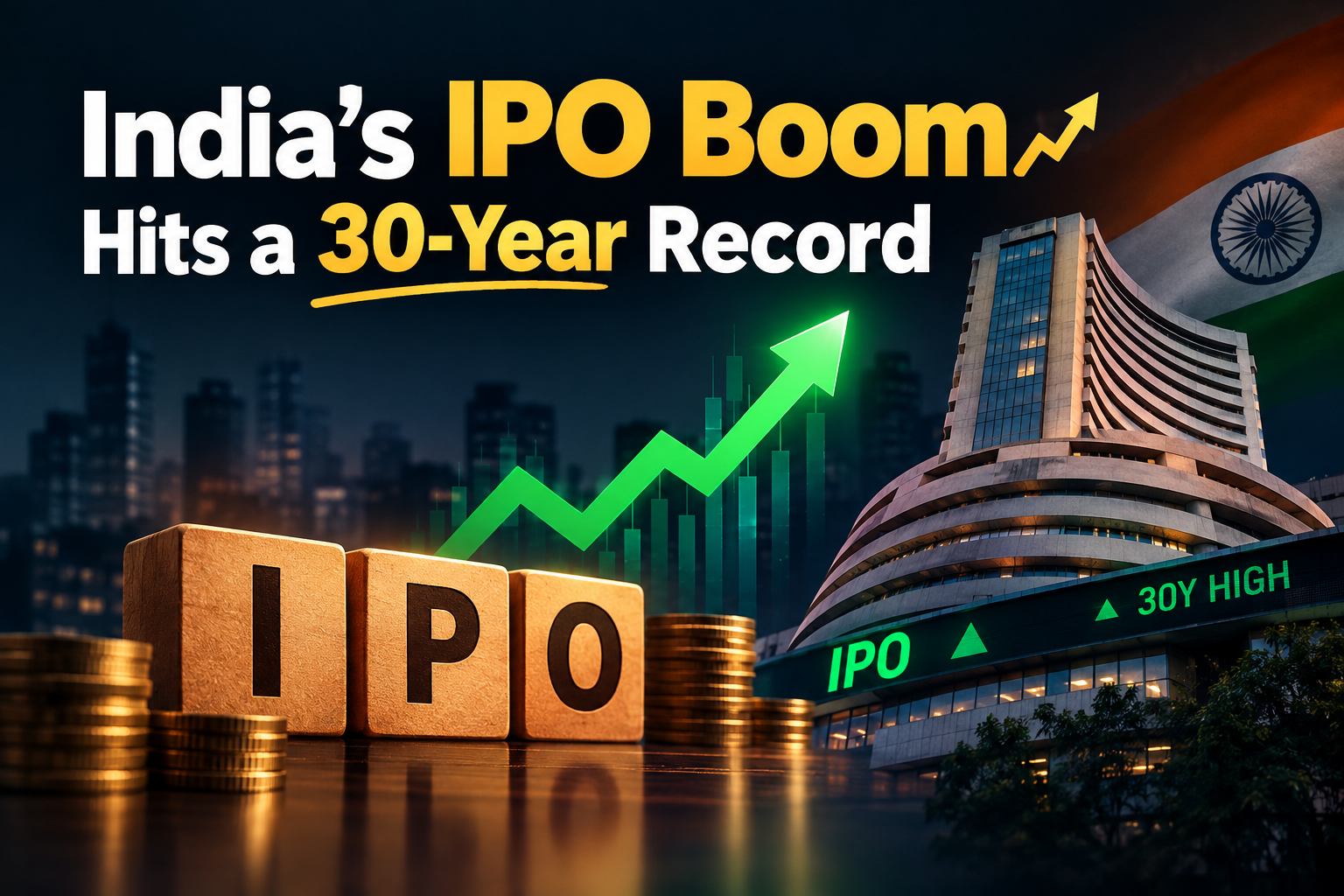 India's IPO Boom Hits a 30 Year Record: 6 Mainboard IPOs Open on the Same Day India’s IPO Boom Hits a 30 Year Record: 6 Mainboard IPOs Open on the Same Day